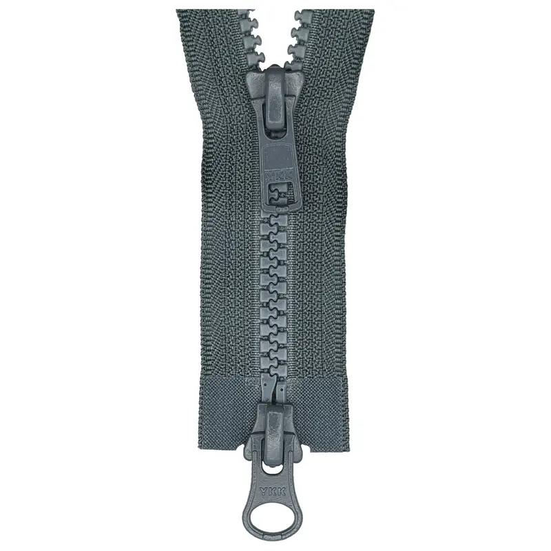Ykk Two Way Open End Zip No.5 | Medium | Mid Grey 1