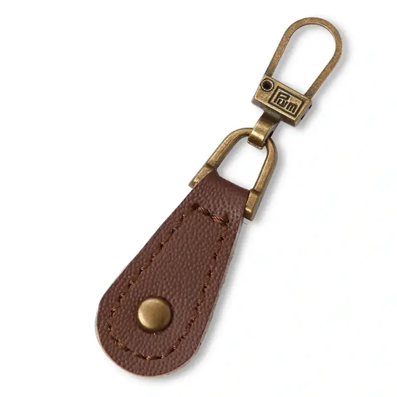 Zipper Puller Tan Leather 1