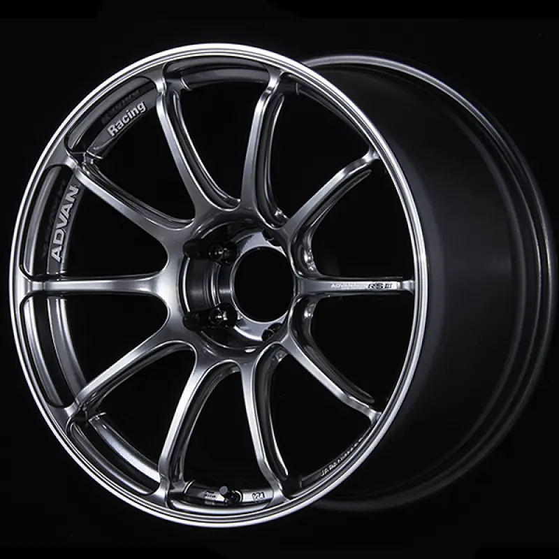 Advan Rsiii Racing Wheel – 19X8.0", +48 Offset, 5X112 Pcd, 66.5Mm Center Bore, Hyper Black With Machined Ring 1