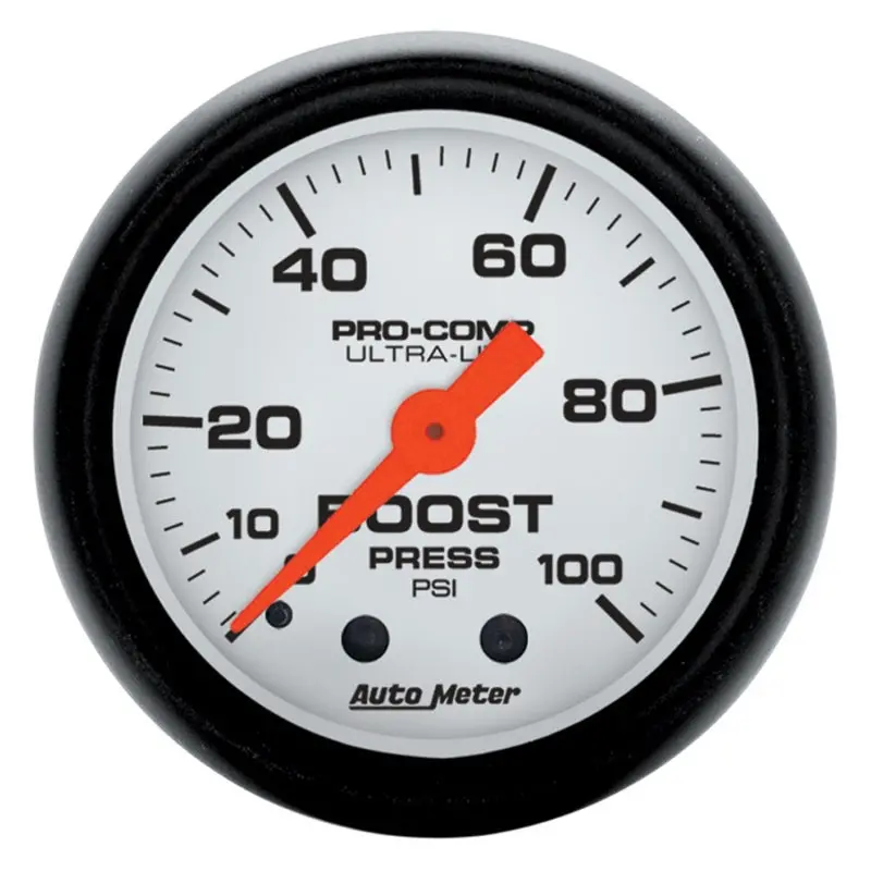 Autometer Phantom 2 1/16" Mechanical Boost Gauge – 0–100 Psi Range 1