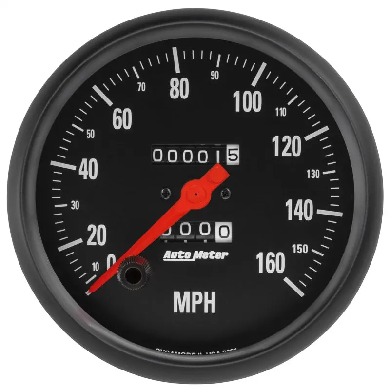 Autometer Z-Series Mechanical Speedometer – 0–160 Mph, 5-Inch Dial, Cable-Driven 1