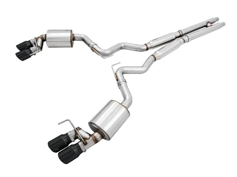 Awe Tuning S550 Mustang Gt Cat-Back Exhaust System – Touring Edition With Quad Diamond-Black Tips (2018–2023) 1