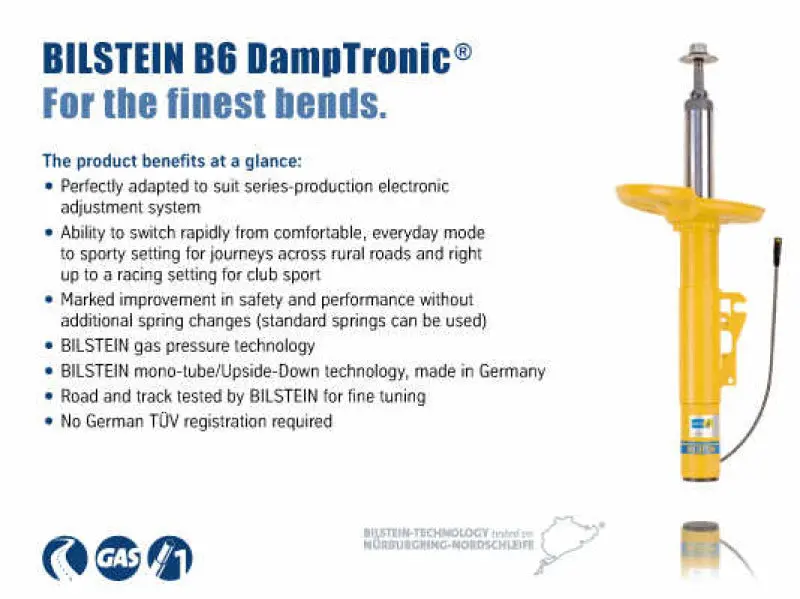 Bilstein B6 Damptronic Monotube Strut – Front Right Assembly For 2015 Bmw M3/M4 1