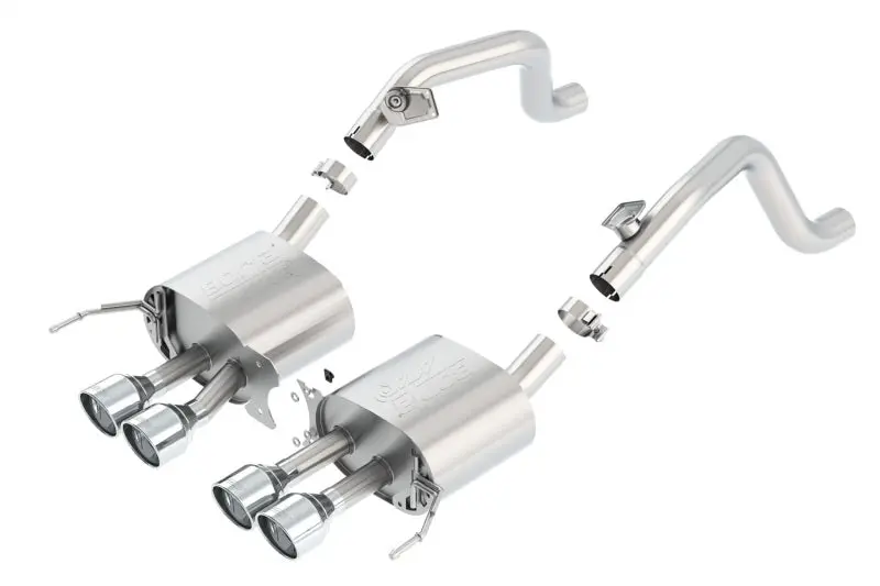 Borla Atak Rear-Section Exhaust – Quad Round Tips, For 2014–2015 Chevrolet Corvette C7 (Non-Afm, Non-Npp Models) 1