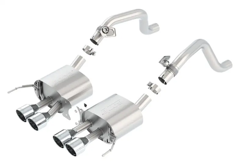 Borla S-Type Rear Exhaust Section For 2014 Chevrolet Corvette C7 – Afm-Compatible, No Npp, Quad Tips 1