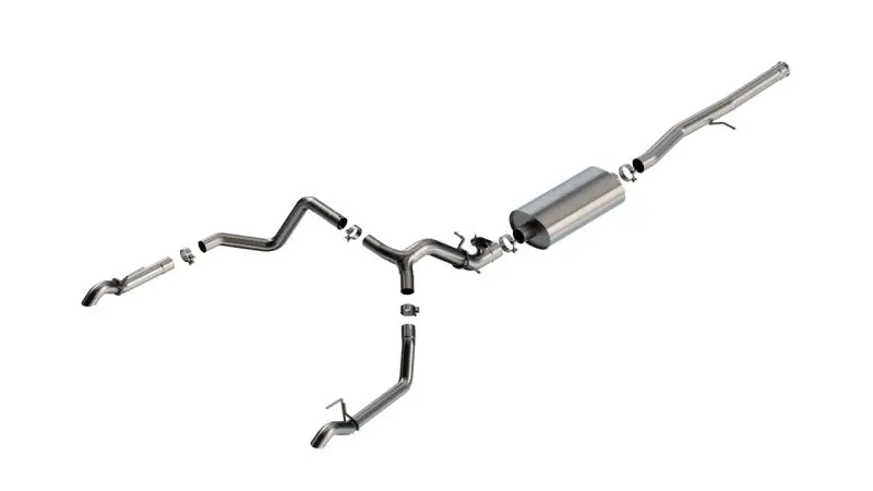 Borla Touring Cat-Back Exhaust System For 2024 Chevrolet/Gmc 1500 Zr2 & At4X – 6.2L V8 4Wd Crew Cab With Turndown Tips 1