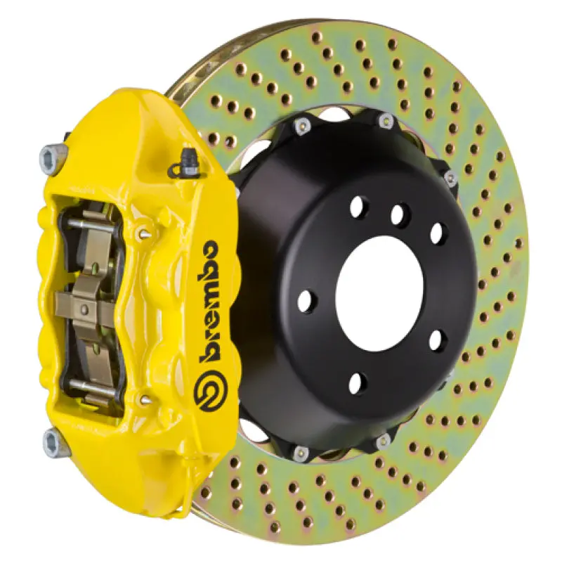 Brembo 01-02 Viper Rt10/Gts/92-00 Viper Rt10/Gts Rr Gt Bbk 4Pist Cast 345X28 2Pc Rotor Drill-Yellow 1