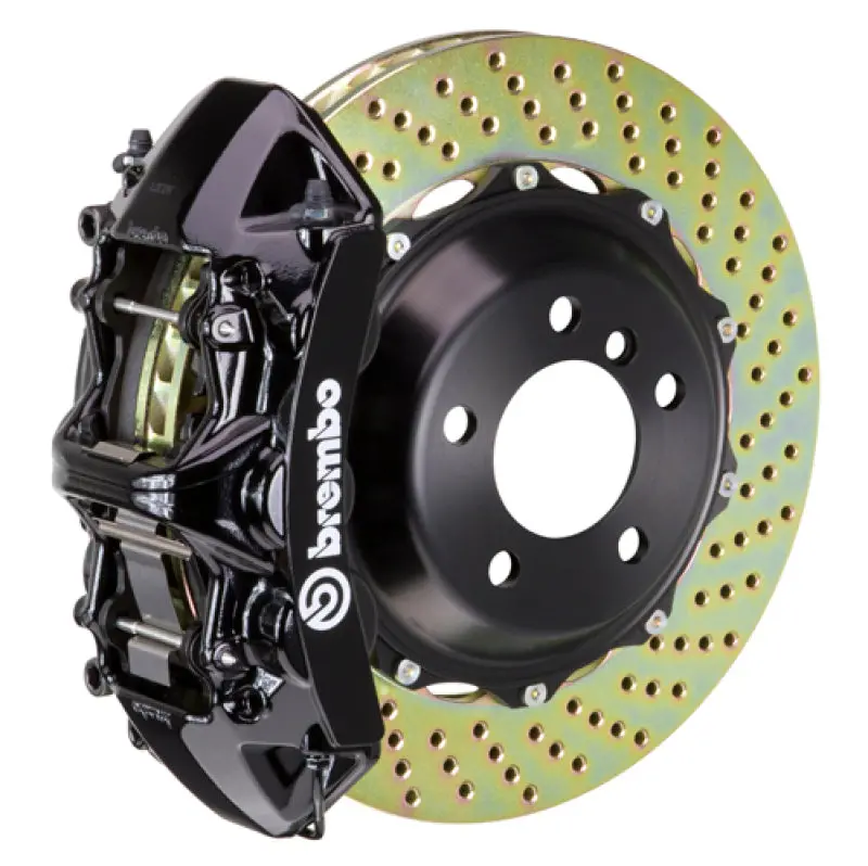 Brembo 14-19 Corvette C7/C7 Z51 Front Gt Bbk 6 Piston Cast 380X32 2Pc Rotor Drilled-Black 1