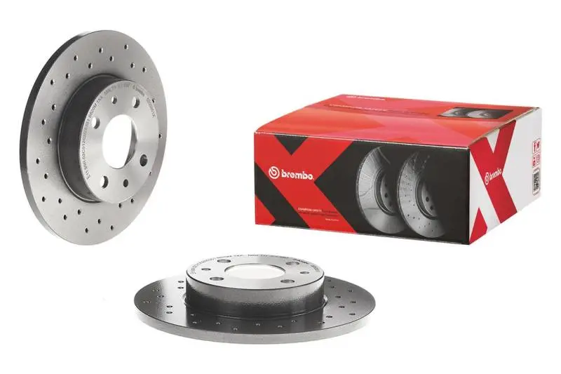 Brembo Drilled & Uv-Coated Front Brake Rotors For 2013–2016 Porsche Boxster And 2014–2016 Cayman 1