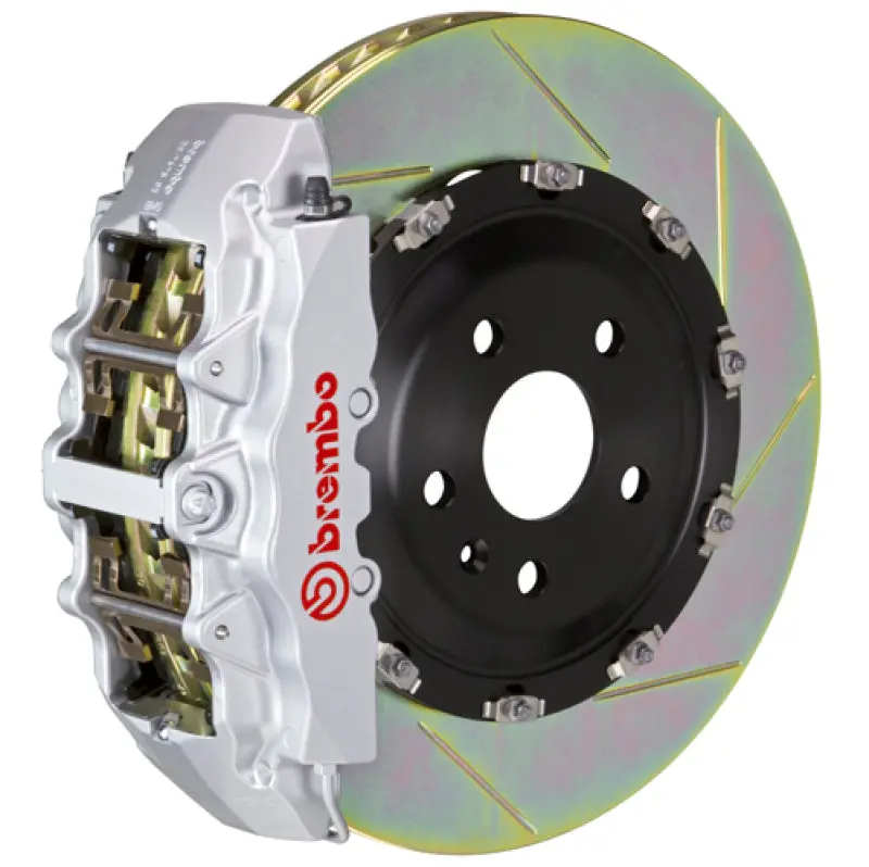 Brembo Gt Bbk: 6-Piston Front Calipers With 380X34Mm Slotted 2-Piece Rotors For 2014–2018 Mercedes-Benz A250 / 2014–2019 Cla250 1