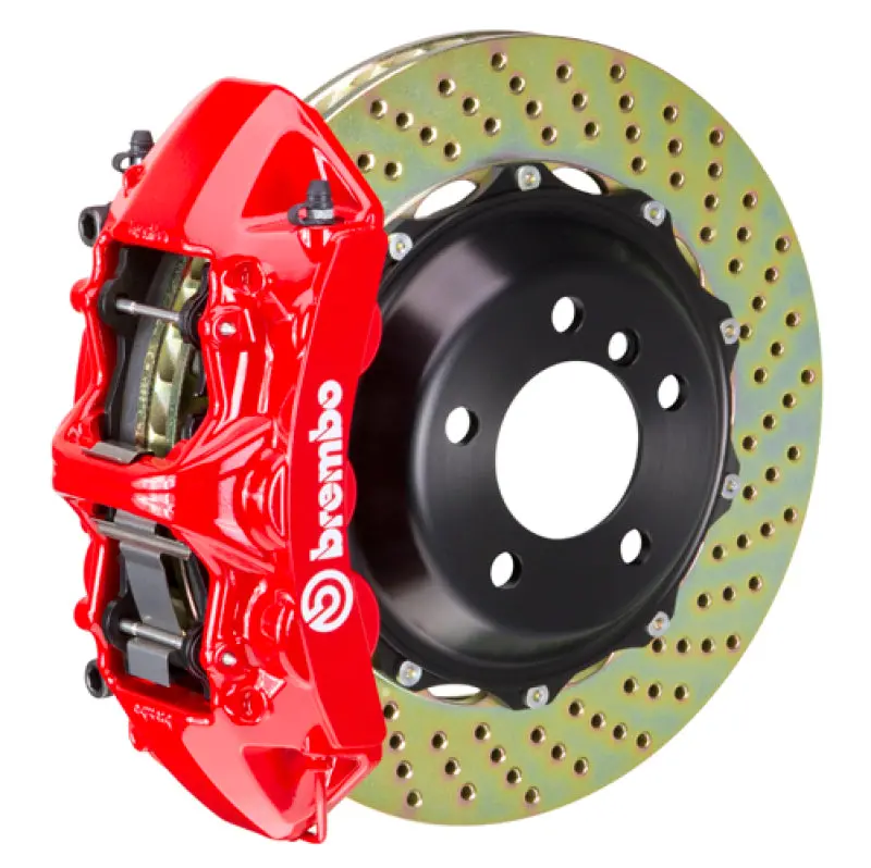 Brembo Gt Big Brake Kit: 6-Piston Front Calipers With 380X32Mm Drilled 2-Piece Rotors For 2004 Ferrari 360 Challenge Stradale 1