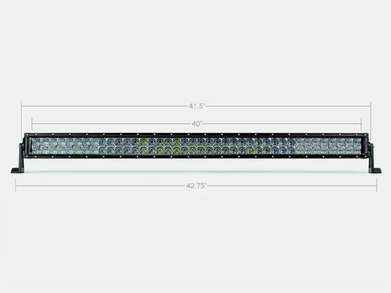 Cali Raised 42-Inch Dual-Row Led Light Bar – 5D Osram Optics, Spot Beam Pattern 1