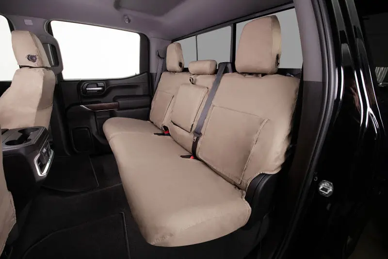 Covercraft 21-24 Ford Bronco Polycotton Seatsaver Custom Second Row Seat Covers - Taupe 1