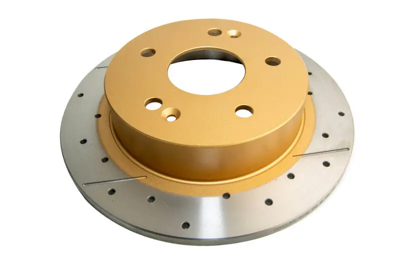 Dba Drilled & Slotted Rear Brake Rotors For 1997–2001 Acura Integra Type R – Gold-Hat Hub Design 1