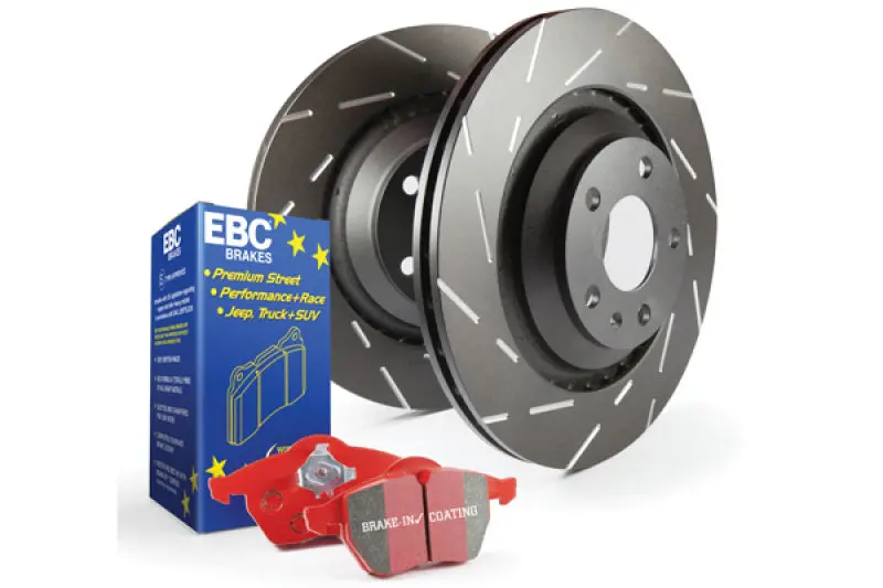 Ebc S4 Brake Kit: Redstuff Track-Optimized Pads + Usr Two-Piece Floating Rotors 1