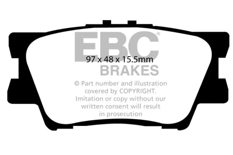 Ebc Ultimax2 Rear Brake Pads For 2013+ Lexus Es300H Hybrid (2.5L) 1