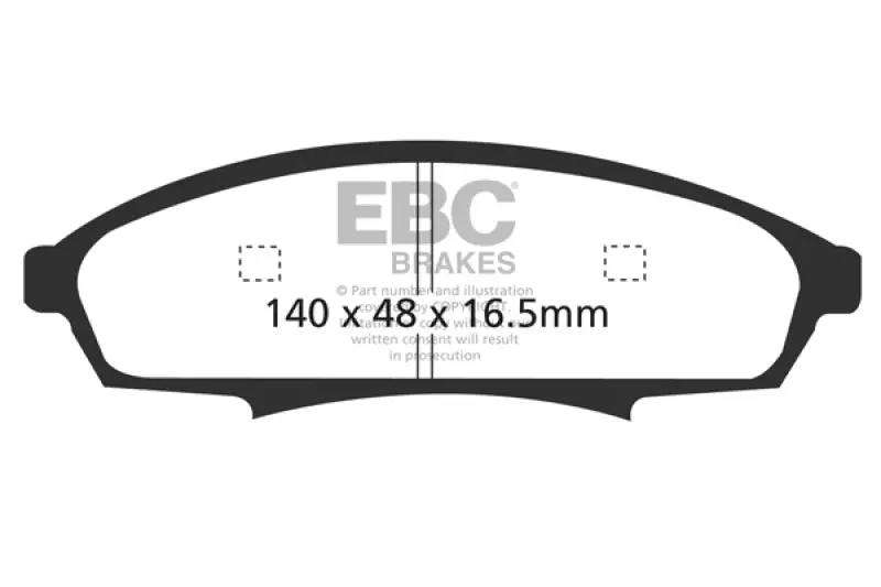 Ebc Yellowstuff Front Brake Pads – Designed For 1988–1990 Buick Regal 2.8L V6 1