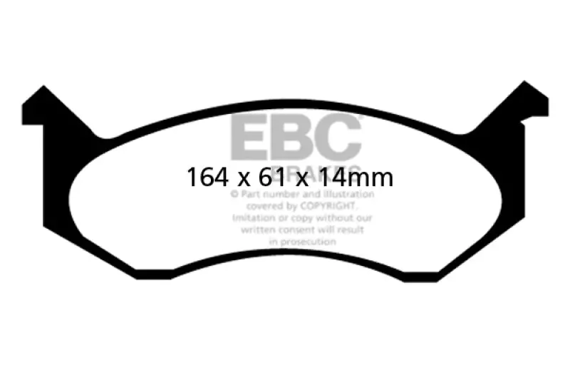 Ebc Yellowstuff Front Brake Pads – Optimized For 1996–1997 Dodge Ram Van B1500 1