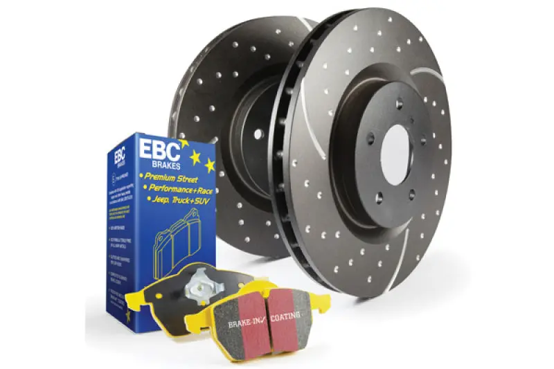 Ebc Yellowstuff High-Performance Brake Kit – S5 Pads + Gd Drilled & Grooved Rotors 1