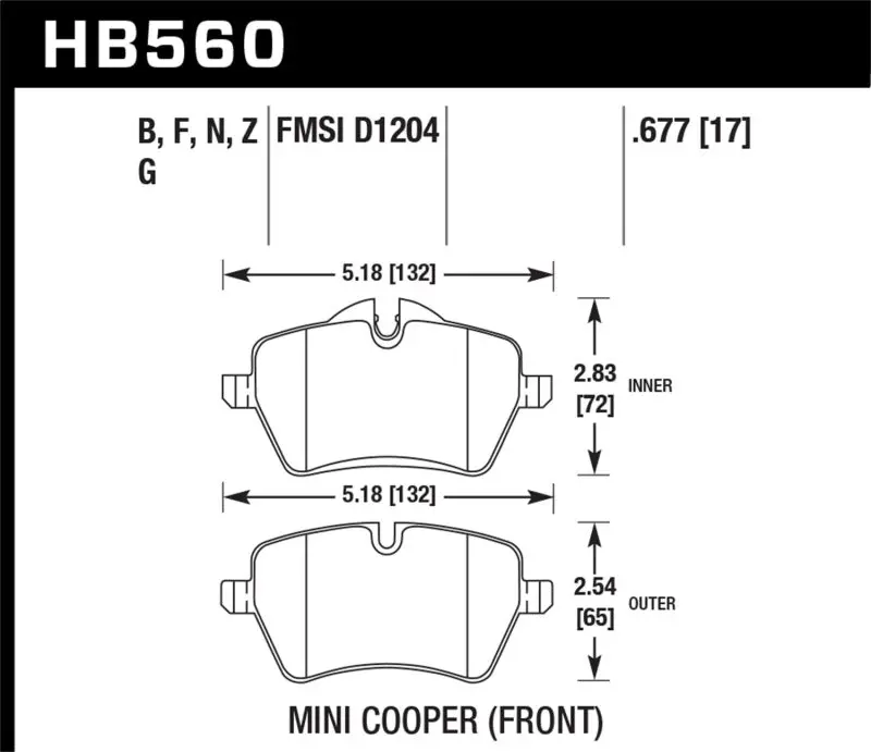 Hawk Dtc-60 Race Front Brake Pads For 2006–2015 Mini Cooper 1