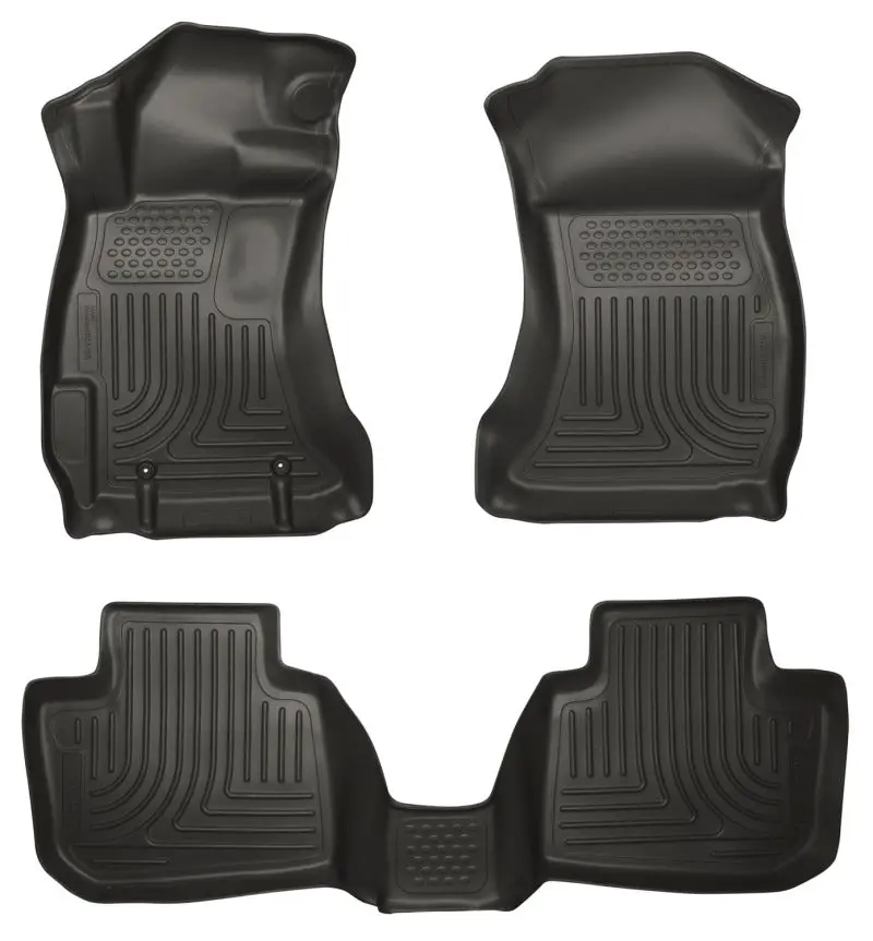 Husky Weatherbeater Floor Liner Combo – Black All-Weather Protection For 2010–2012 Subaru Legacy & Outback 1