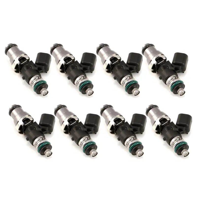 Injector Dynamics Id1050X High-Flow Fuel Injectors – 14Mm Grey Set (8 Units) With Adaptor Top 1