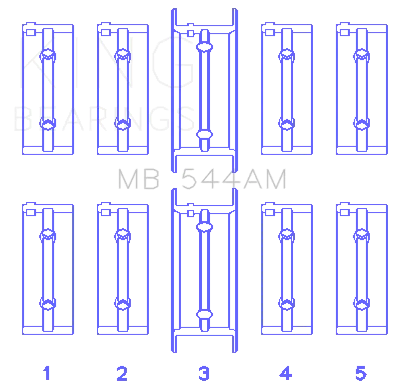 King Engine Bearings Main Bearing Set For Bmw M10 Series – Oversize +0.75Mm, High-Performance Alloy 1