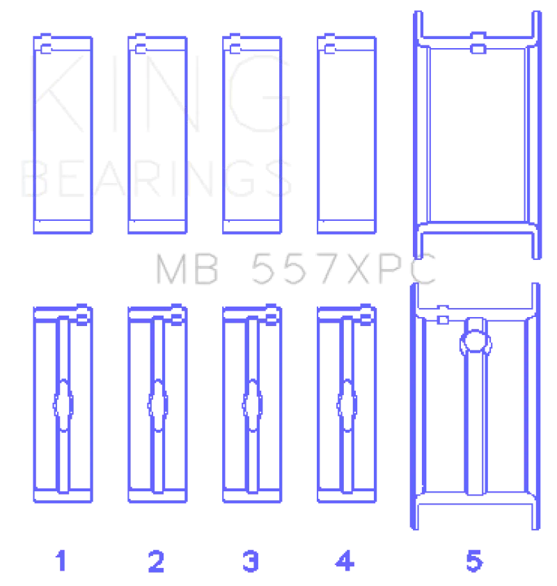 King Pmaxblack Coated Main Bearing Set For Gm Small Block V8 Engines (262–350 Cid) 1