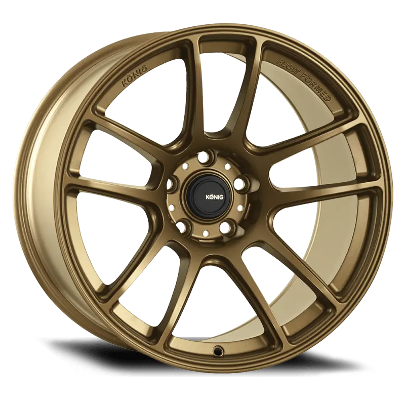 Konig Heliogram Flow-Formed Alloy Wheels – 18X10.5", 5X114.3, Et18, Matte Bronze With Knurled Bead 1