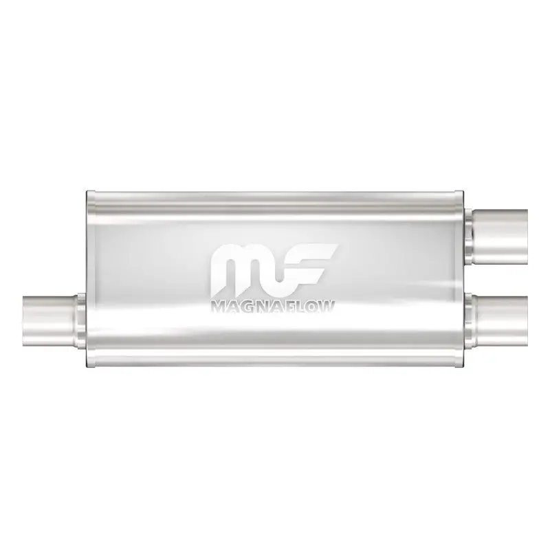 Magnaflow Stainless Steel Muffler – 18" X 5" X 8", Dual 2.25" Inlet/Outlet, Magnaflow Ss Series 1