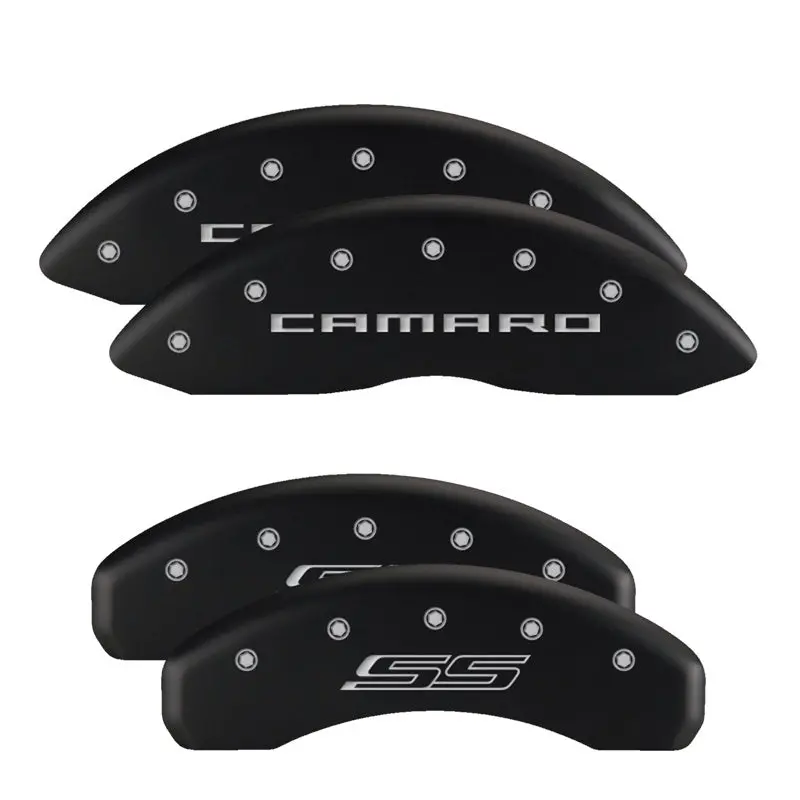 Mgp Engraved 4-Piston Caliper Covers – Front & Rear, Black Finish With Silver Accent (For Cruze) 2