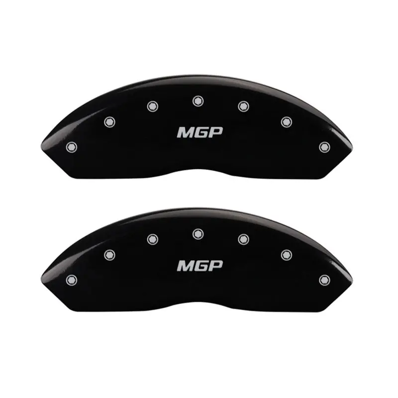 Mgp Engraved Black Caliper Covers – Front Pair With Silver Accent Trim 1