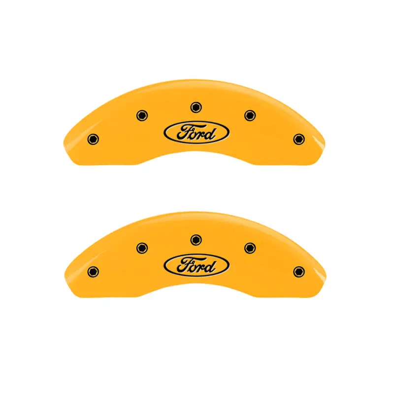 Mgp Engraved Front Caliper Covers For Ford – Oval Logo Design In Yellow/Black Finish 1