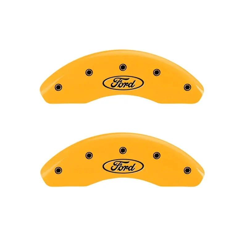 Mgp Engraved Front Caliper Covers For Ford – Oval Logo Design In Yellow/Black Finish 2