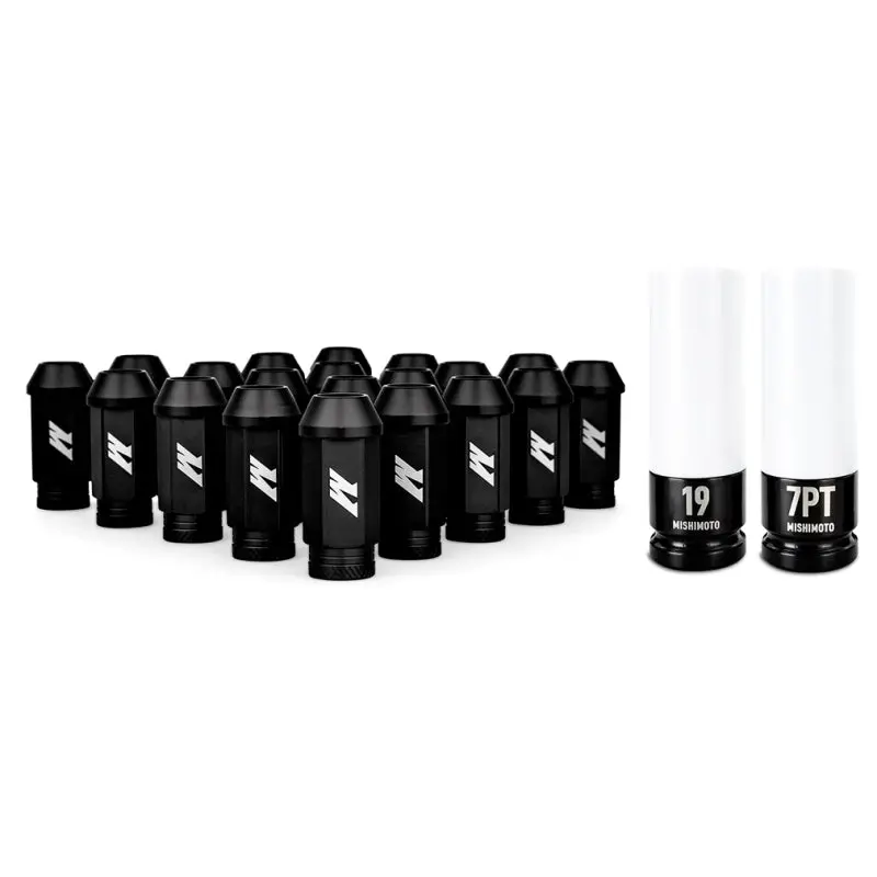 Mishimoto Black Anodized Locking Lug Nut Set – M12×1.25 Thread, 20-Piece 1