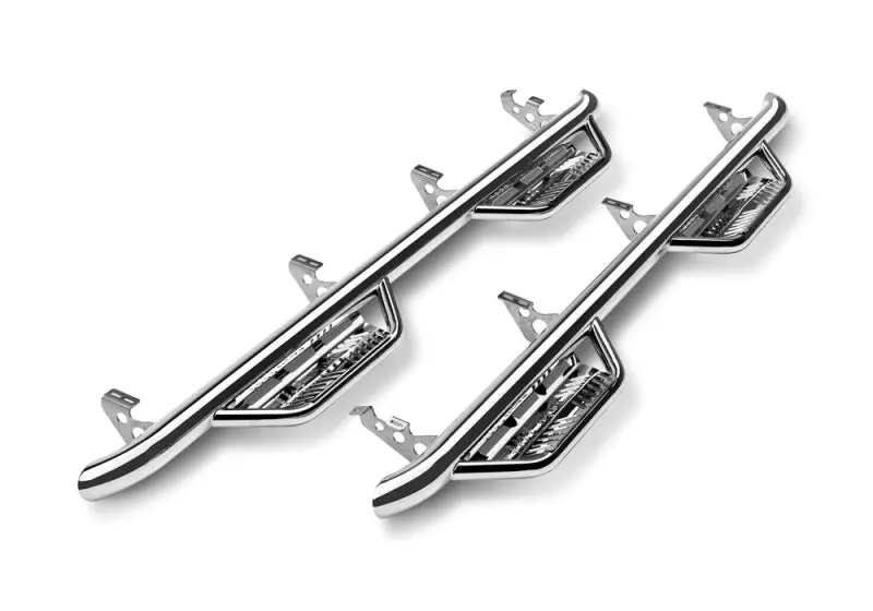 N-Fab Podium Ss Running Boards For 2017–2018 Chevy/Gmc 2500/3500 Crew Cab – Polished Stainless, 3-Inch Width 1