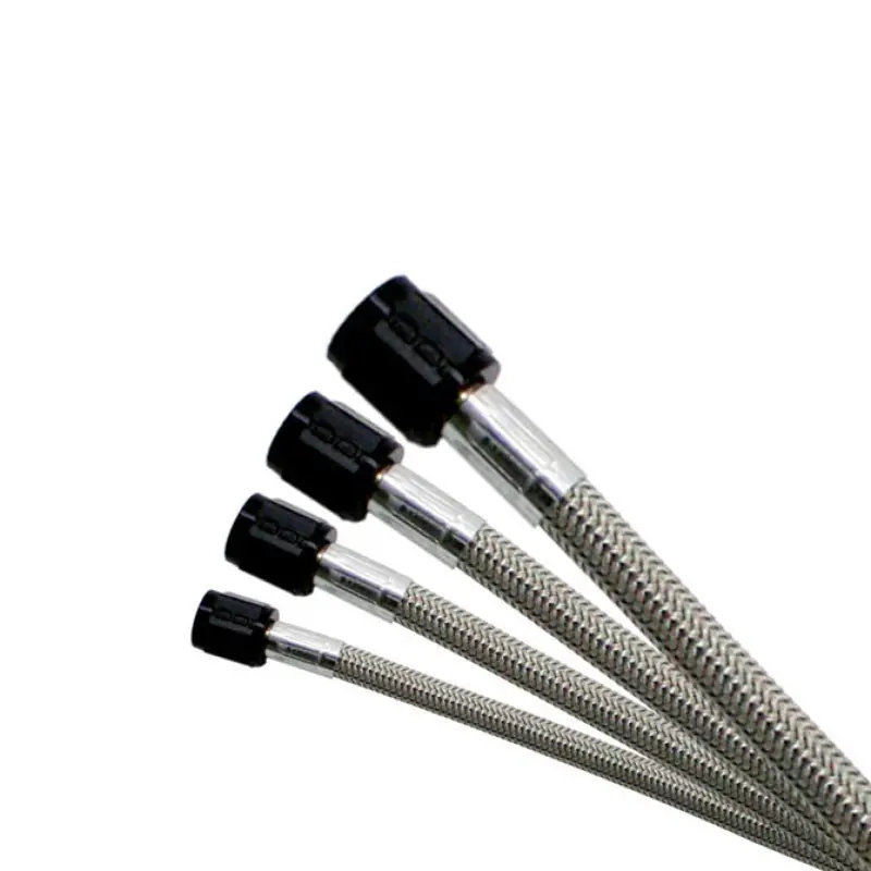 Nitrous Express Sho Hose – 2Ft 4An Stainless Braided Line With 4An And 3An Fittings 1