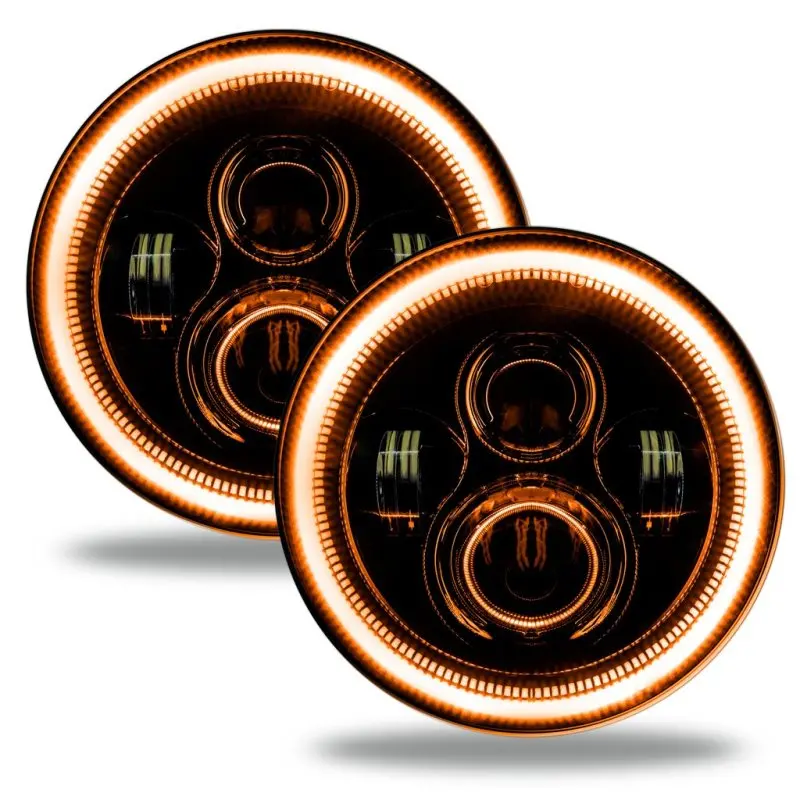 Oracle Jeep Wrangler Jl/Gladiator Jt 7In. High Powered Led Headlights (Pair) - Amber 2