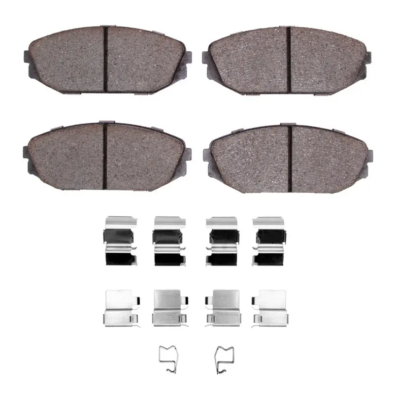 R1 Front Semi-Metallic Brake Pad & Hardware Kit For 1999–2004 Acura Mdx 1