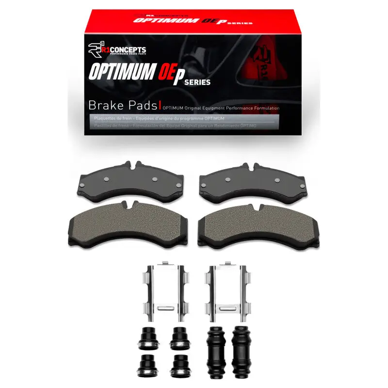 R1 Optimum Oe Brake Pad & Hardware Kit For 2002–2006 Dodge Sprinter 3500 (Front & Rear) 1