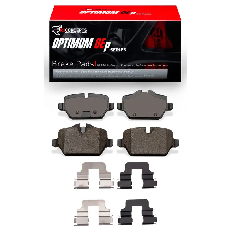 R1 Rear Oe-Grade Brake Pad & Hardware Kit For 2005–2016 Bmw 120I (Mexican Specification) 1