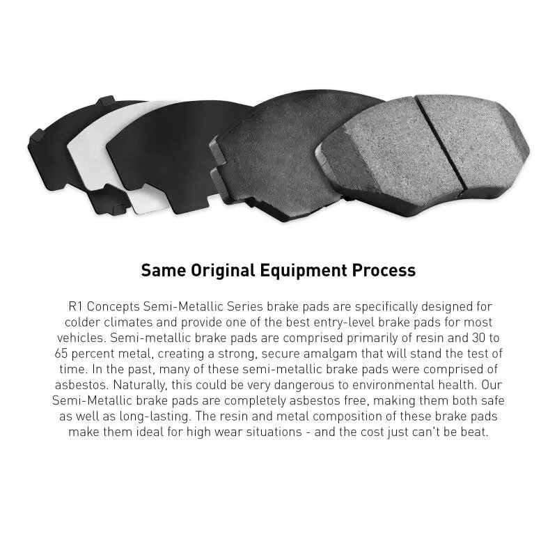 R1 Semi-Metallic Rear Brake Pads For 2002–2008 Seat Alhambra 1