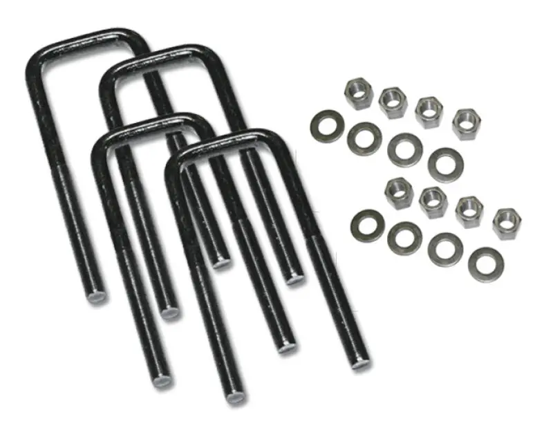 Superlift U-Bolt Kit – 4-Pack, 9/16"X2.5"X7", Square Design With Mounting Hardware 1
