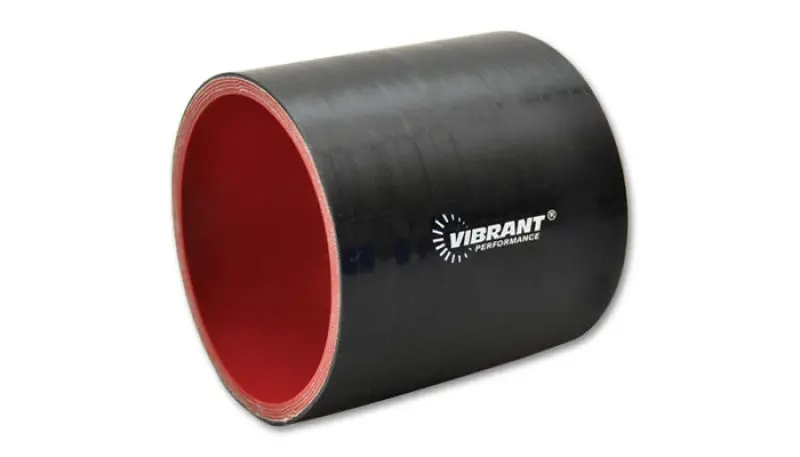Vibrant 4-Ply Black Silicone Straight Hose Coupler — 3.25-Inch Id × 3-Inch Length 1