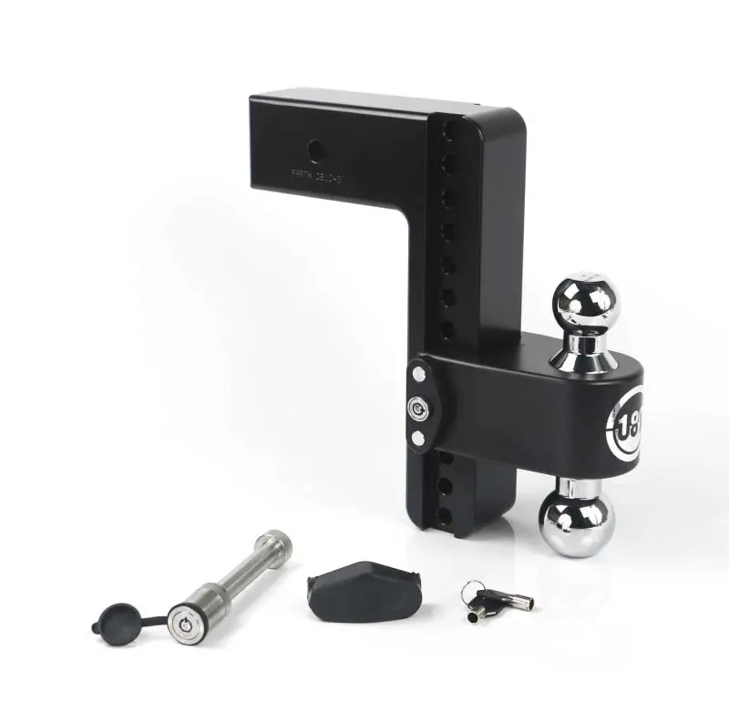 Weigh Safe 180 Series Drop Hitch – 10" Drop, 10K Tow / 21K Gtw Capacity With Cerakote Black Finish 1