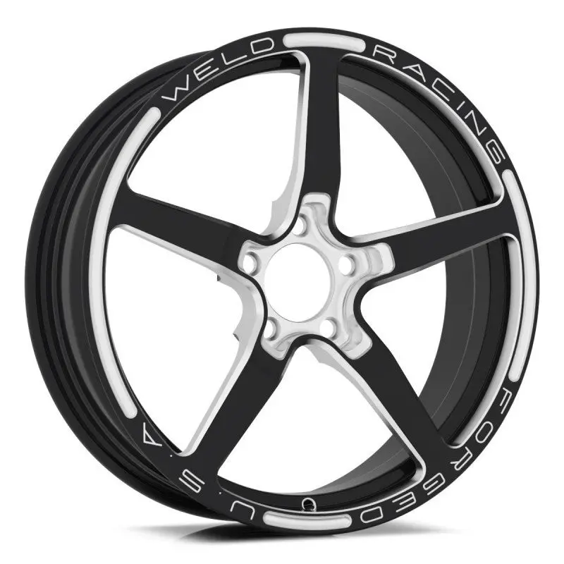 Weld Alumastar 18X6 Black One-Piece Wheel – 5X4.75 Bolt Pattern, 2.7In Backspace 1