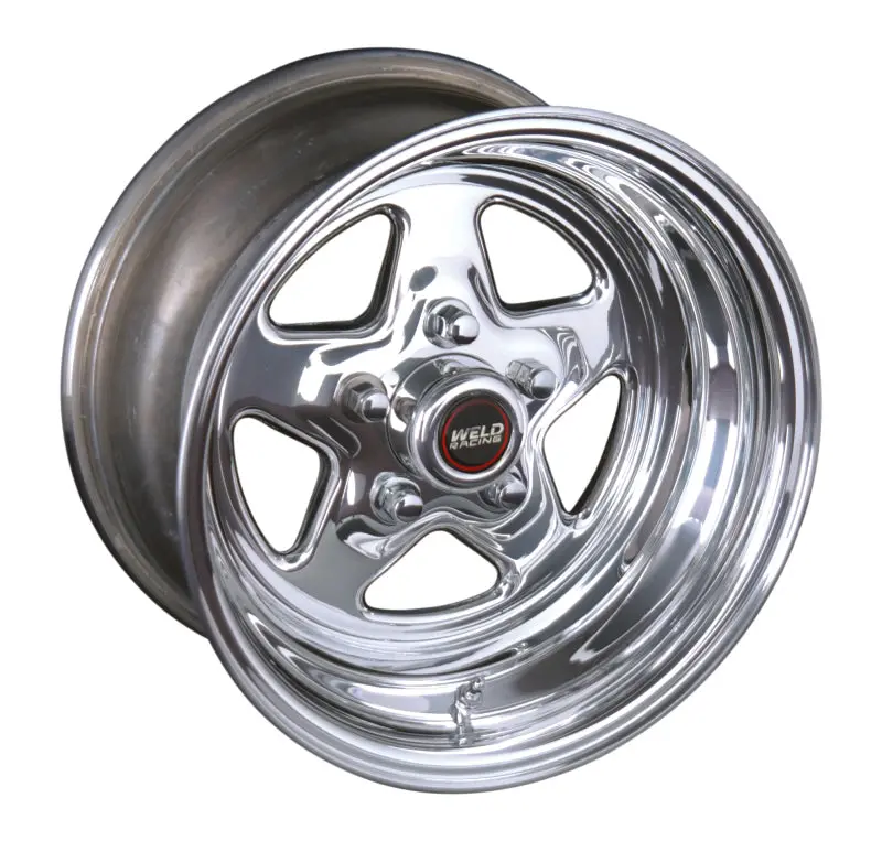 Weld Prostar 15X6 Polished Aluminum Wheel – 5X4.5 Bolt Pattern, 3.5In Backspace, Non-Beadlock 1