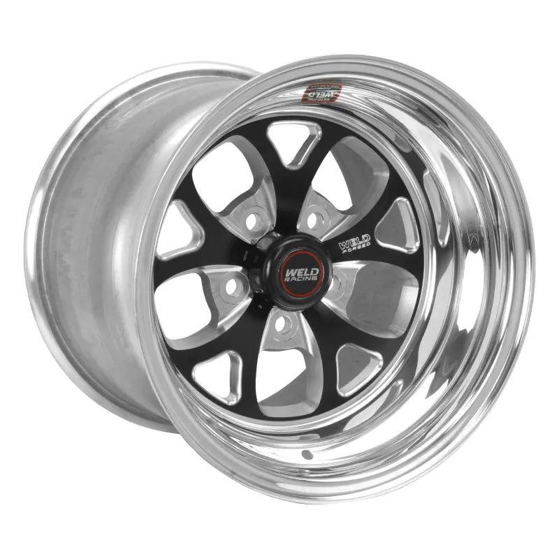 Weld Racing S76 Black Aluminum Wheel – 15X8.33In, 5X4.75In Bolt Pattern, 5.5In Backspace (Non-Beadlock) 1