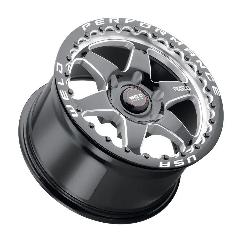 Weld S909 Ventura Beadlock Wheel – 17X10, 6-Lug, 6X139.7, Et25, 6.5In Backspace, Gloss Black Finish 1