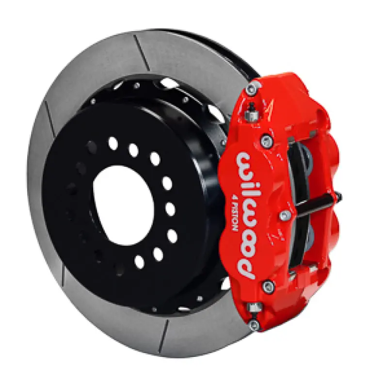 Wilwood Narrow Superlite 4R Rear Brake Kit – 14" Gt Vented Rotors, Red G-Body, 2.62" Axle Offset 1